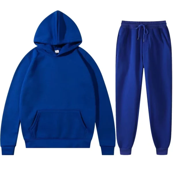 Men's Ms. Autumn and Winter New Solid Color Hoodie+pants Two-piece Set Couple style Fashionable Casual Sports Set Size S-3XL - Image 4