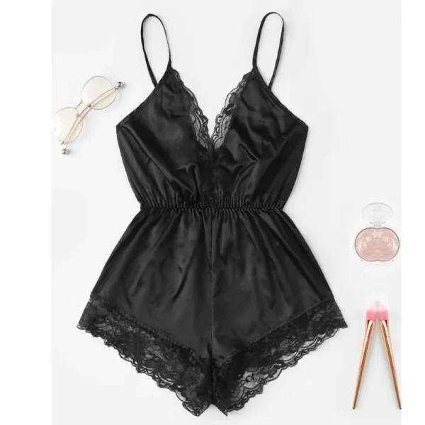 Sexy Lingerie Sleepwear Sling Silky Comfortable Nightwear Womens Silk Satin Sleeveless Robe Kimono Robe Short Bathrobe Pajamas - Image 5