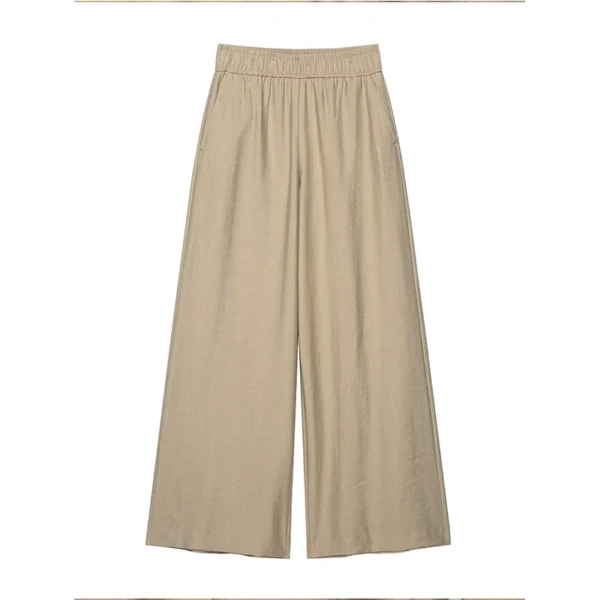 TRAF Wide Leg Pants 2 Pieces Sets For Women Long Sleeve Shirts Elastic Waist Trousers Women's Suit Casual Set Woman Outfits - Image 5