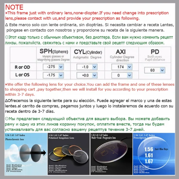 Optical Eyeglasses Frame Men Women Johnny Depp LEMTOSH Vintage Glasses Computer Acetate Spectacle Frame For Male Clear Lens - Image 2