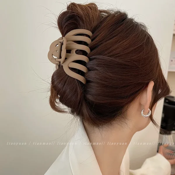 New Korean Large Catch Crab Claw Clips for Women Long Thick Updo Fashion Hair Accessories Matte Matte Plastic Jaw Clamp Headwear - Image 3