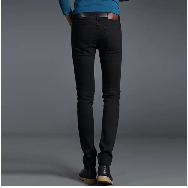 Men New Fashion Black Blue Denim Jeans Men Slim Fit Denim Pants Cotton Stretch Trousers Classic Daily Pencil Pants - Image 5