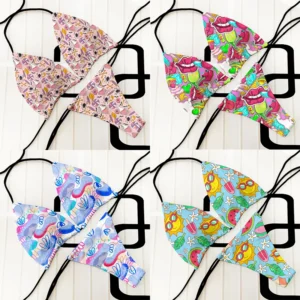 Summer Women Biquini Two Piece Suits  Bikini Swimsuit  New Swimwear Lace Up Bikinis Set Backless Bathing Suit For Female