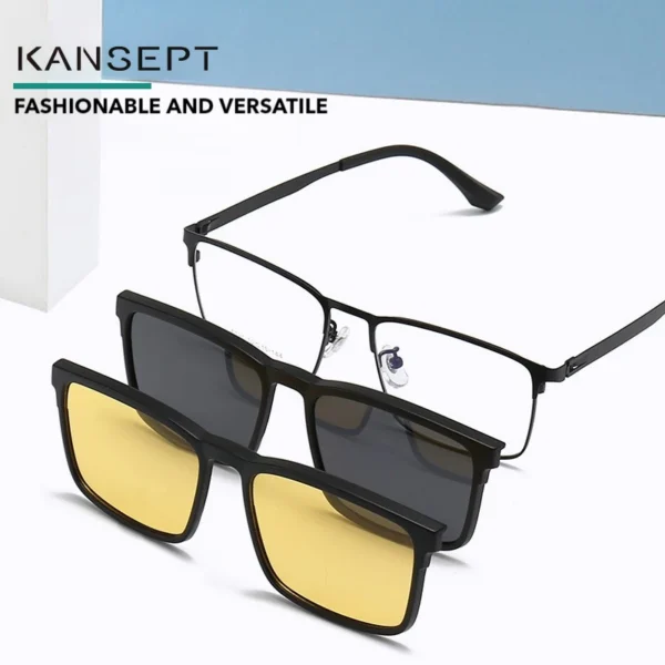 KANSEPT Men Magnets Clip-on Eyeglass Glasses in Trend Lunettes De Lecture Myopia Lenses to Read Eyeglasses Women's Eyepieces