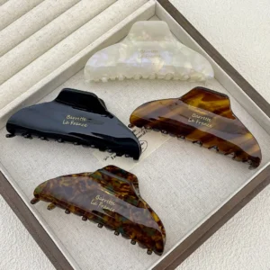 New Luxury Vintage Large Size Acetate Hair Claw Clips Female Elegant Hair clip Temperament Shark Clip Hair Accessories For Women
