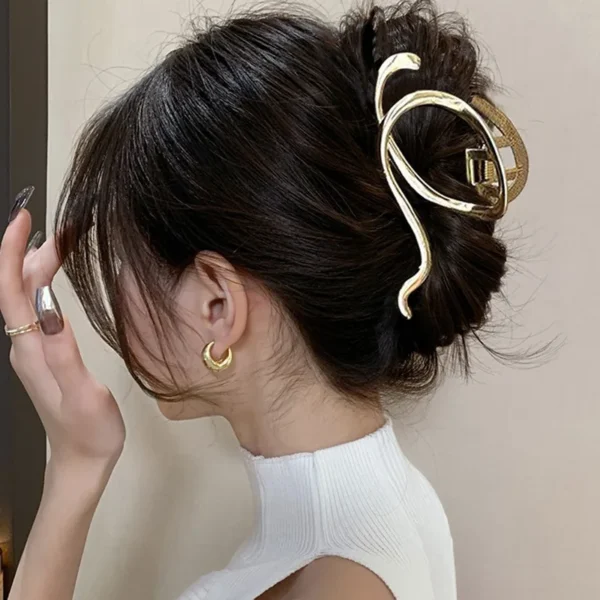 Metal Geometric Hair Claw Crab Hairpins Fashion Cross Hair Clips Barrettes Women Girls Korean Ponytail Clip Hair Accessories - Image 6