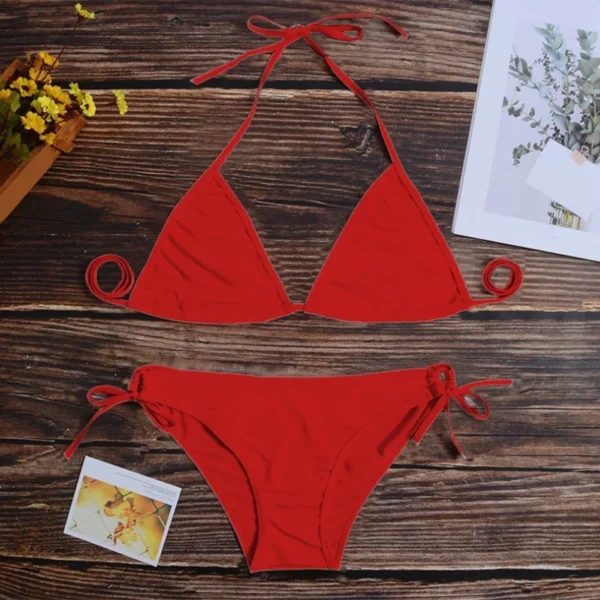 Women Swimsuit String Thong Bikini Set Sexy Swimsuit Bandage Style Hot Brazilian Swimwear Woman Two-piece Swimsuit Bikinis - Image 2