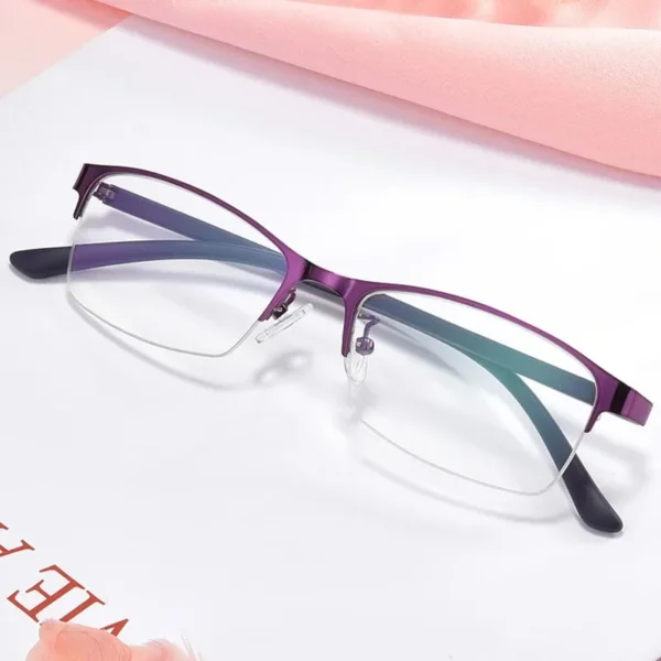 Women Myopia Glasses Ladies Half Frame Anti-blue Light Prescription Glasses Lentes Men Finished Eyewear -1.0 To -4.0 Gafas - Image 3
