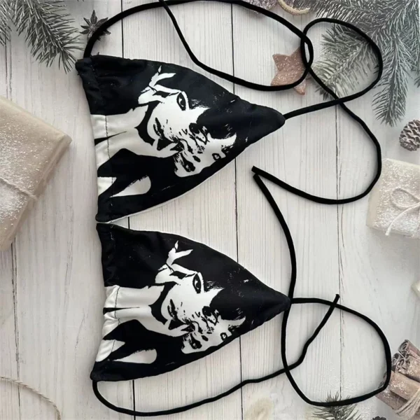 Women's Swimsuit Anime Harajuku Two-dimensional Swimwear Bikinis Sets Bandage Beach Swimsuit - Image 3