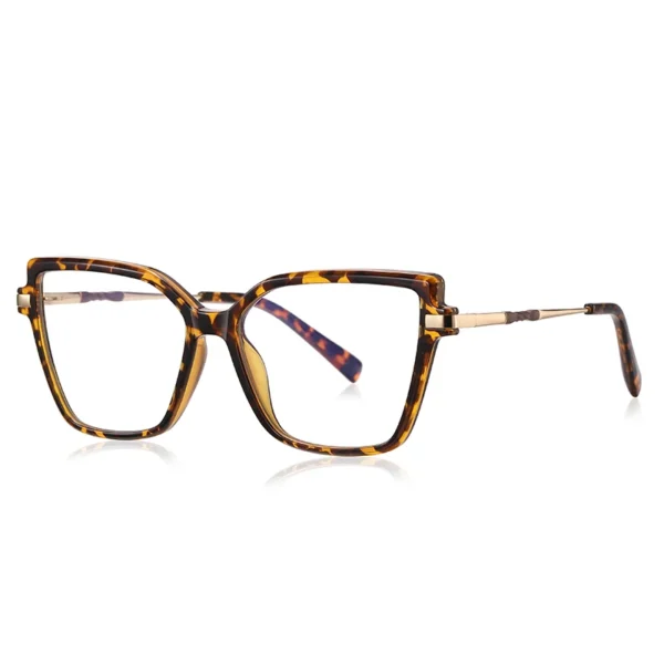 CLLOIO Premium Square Cat Eye Reading Glasses Fashion Women's Large Frame Myopia Glasses Anti Blue Light Prescription Eyeglasses - Image 4