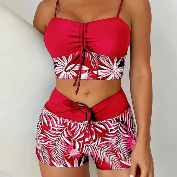 Hot Sale Of The Season New Printed Bikini with Mesh Long Sleeve Sun Protection Swimwear Women's Fashionable One-Piece Swimsuit f - Image 3