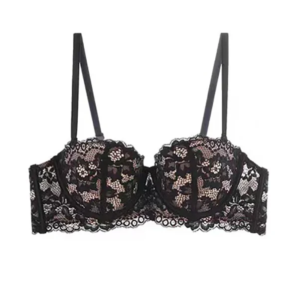 Women's Bra Briefs Set Sexy Lace Brassiere Fashion Push Up Bra Girl Soft Steel Ring Small Underwear Female Sexy Lingerie Suit - Image 5