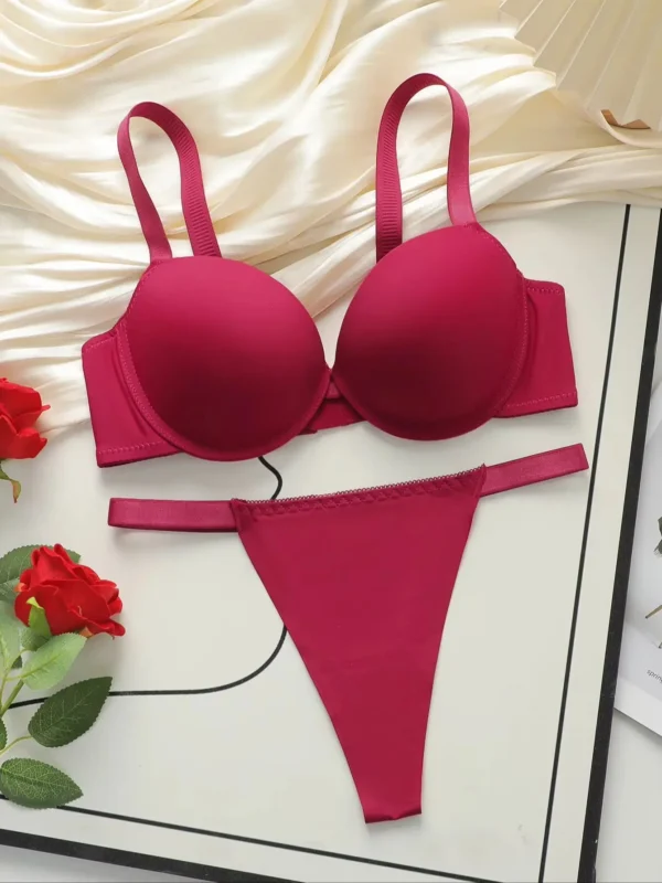 Viomisha Women Bra and Undewear Set Sexy Lingerie Outfit Underwire Bras and Panty Sets Push Up Bra and Comfortable G-string Suit