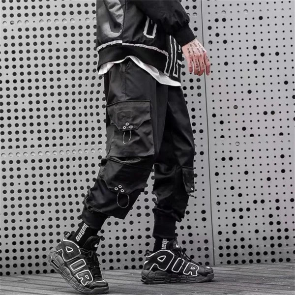 Men Joggers Cargo Pants Multi-pocket Elastic Waist Harem Pants Men Casual Hip Hop Streetwear Sweatpants Pencil Pants Techwear - Image 3