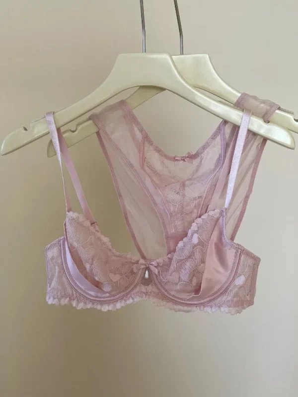 French Lace Slimming Lingerie Set Sexy Push Up Bra & Panty Light Luxury Thin Steel Rings YUQI Sexy Push Up Tummy Control Set