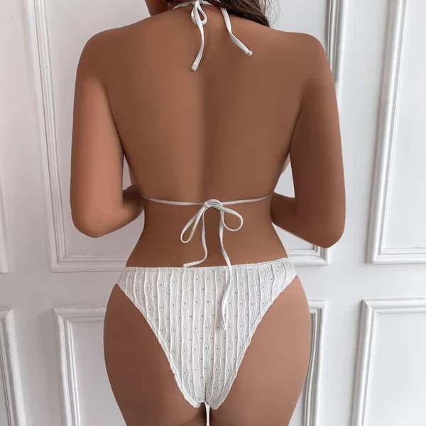 2025 Jacquard Drawstring Two Piece Swimsuit Female Swimwear Women Bikini Set Bather Swimming Beachwear for Bathing Suit - Image 3