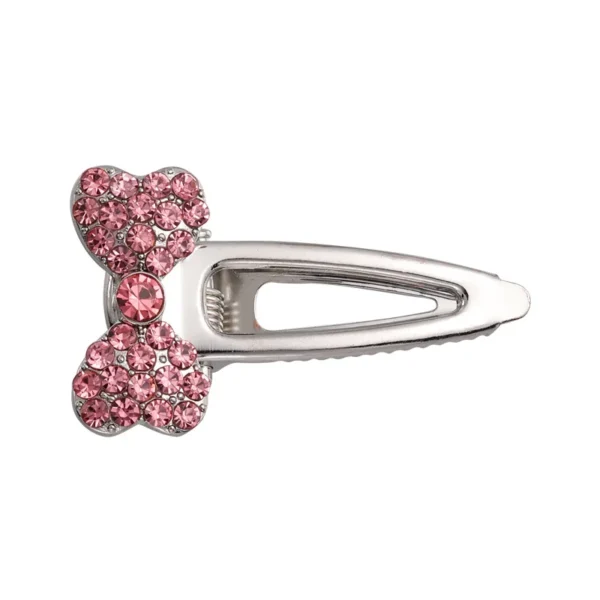 Fashion Luxury Crystal Hairpins Vintage Heart Pink Rhinestone Silver Hair Clips For Women Girls Sweet Barrettes Hair Accessories - Image 6