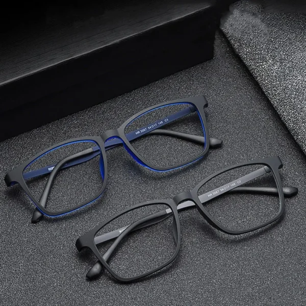 Blue Light Blocking Reading Glasses Men Women Ultralight TR90 Titanium Alloy Optical Frame Eyeglasses Square Eyewear - Image 2