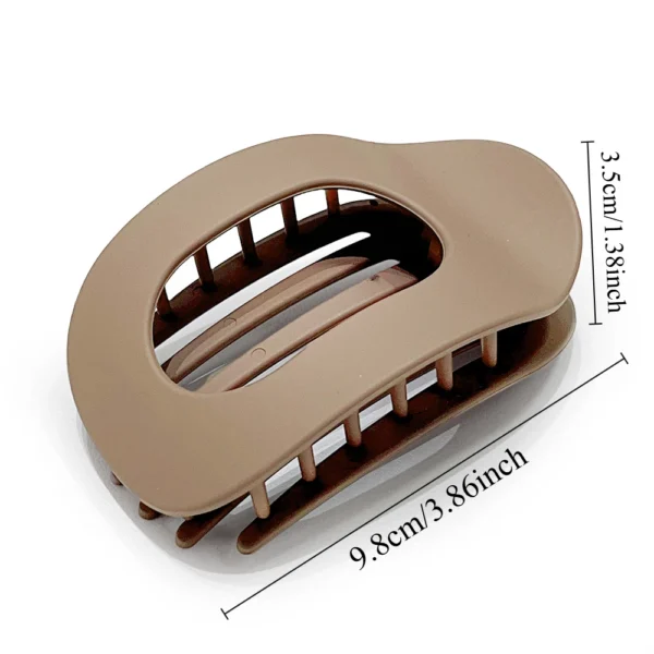 PC Hair Claw Clip for Women New Design Leopard Matte Curved Flat Styling Barrettes Acrylic Lying Down Hair Accessories - Image 4