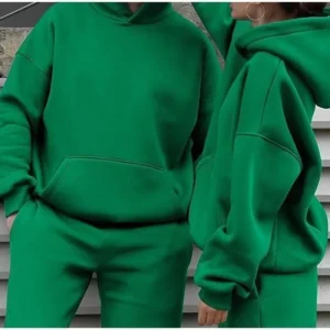 Men's Ms. Autumn and Winter New Solid Color Hoodie+pants Two-piece Set Couple style Fashionable Casual Sports Set Size S-3XL