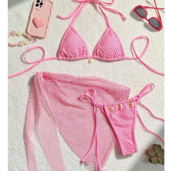 2025  Bikinis Female Swimsuits Women's Three-Piece Swimwear Beach Swim Wear Bathing Suits Brazilian Bikini Set Pool Bather - Image 4