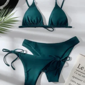3 Pieces Bikini Set Women Push Up Swimsuit with 2 Bottoms Low & Mid Waist Adjustable Straps Summer Beachwear Bathing Suit 2025