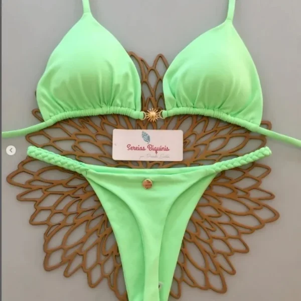Print Bikini Sets Halter Lace-up Tops Thongs Beach Style Bathing Suit Y2k Swimsuits Women Beachwear Купальник Женский 2025 - Image 4