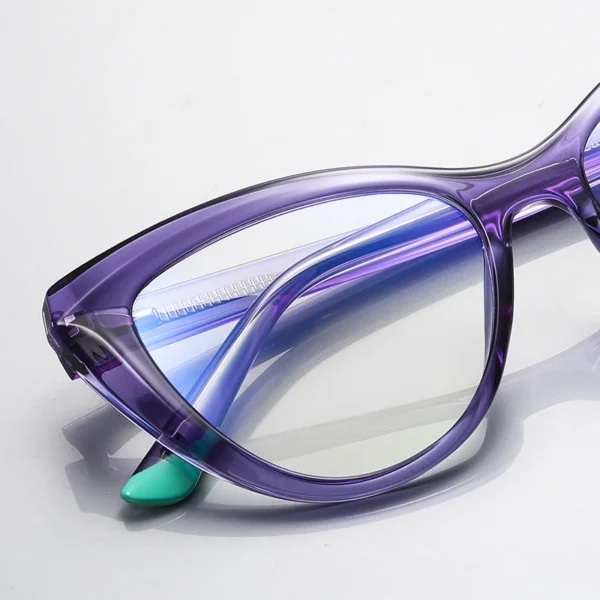 CLLOIO Stylish Cat-eye Frame Women Computer Anti Blue Light Reading Glasses Customizable Prescription Myopia Hyperopia Glasses - Image 3