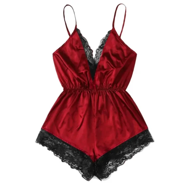 Sexy Lingerie Sleepwear Sling Silky Comfortable Nightwear Womens Silk Satin Sleeveless Robe Kimono Robe Short Bathrobe Pajamas - Image 3