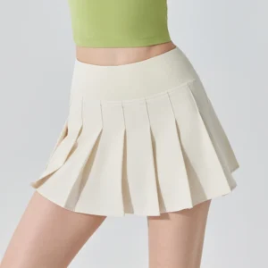 VITALINOVO Womens Girl High Waisted Pleated Tennis Skirt School A-Line Skater Skirts with Lining Shorts Golf Athletic Skort