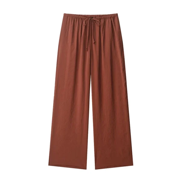 TRAF Tied Pants 2 Pieces Sets For Women Long Sleeve Shirts High Waist Trousers Women's Suit 2025 Two Pieces Set Woman Outfits - Image 4