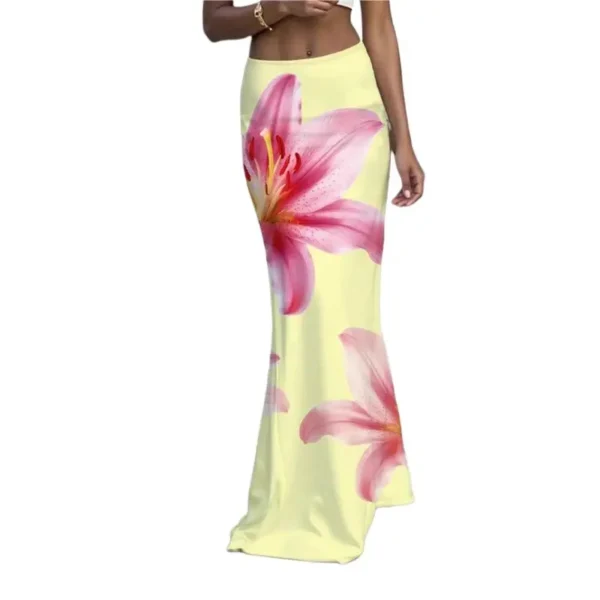 Fashion Butterfly Printed Skirts Womens 2025 Long Skirts For Women Summer Ladies Jupe Bodycon Knit Hip Skirt Beach Saia - Image 2