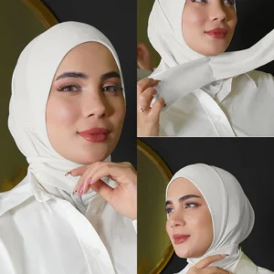 1PCS Thin Inner Hijab Women Plain Instant Turban，Threaded Texture Fabric