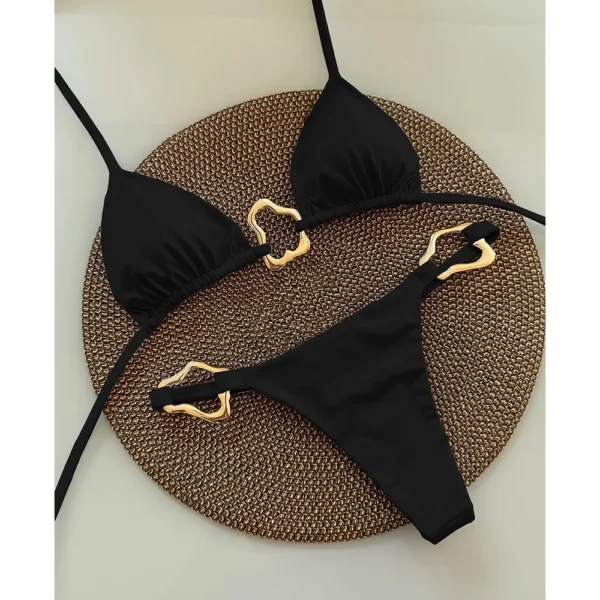 Halter Micro Bikini 2025 Women Swimsuit Solid Swimwear Thong Bikinis Set Brazilian Beach Wear Bathing Suit Biquini Female - Image 5