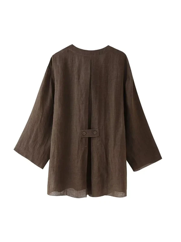 RAFZNB Wide Leg Pants Sets 2 Pieces Women Fashion Lace Up Kimono Tops Women's Suit Two Piece Set Spring Women Outfit - Image 3
