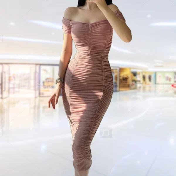 Women Summer Prom Dresses Evening Midi Bodycon Dress Elegant Club Outfits for Wedding Birthday Party - Image 2