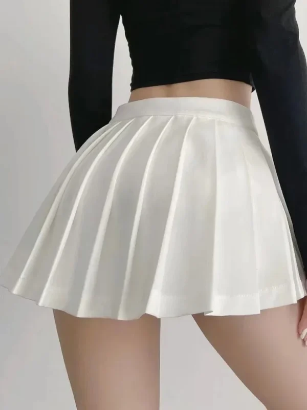 Spice girl pleated skirt female pure color small short skirt summer new Korean version JK college wind high waist mini skirt - Image 2