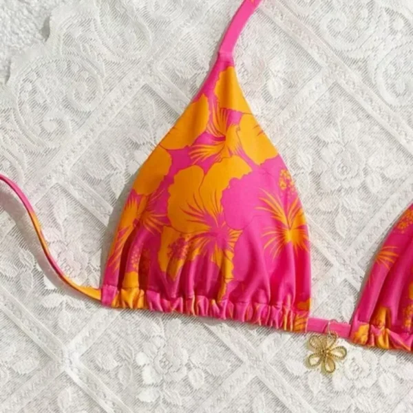 Printed SwimsuitbikiniHigh-end two-piece swimsuit set women - Image 3