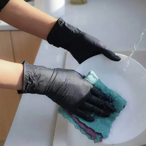 Disposable Nitrile Waterproof Gloves Dish Washing Kitchen Household Gloves Dog Wash Cleaning Glove for Food Working Latex Gloves - Image 3