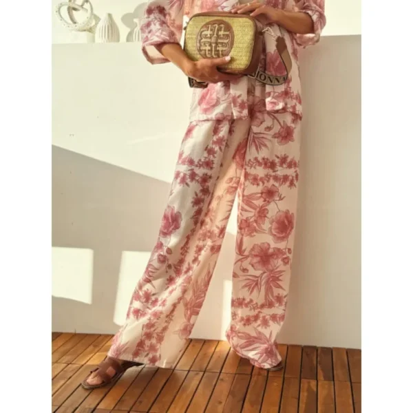 Plus Size New Women's Long sleeve Coat & Long Pants Sets Ladies Casual Set Fashion Elegant Print Party Woman 2 Piece Set Outfit - Image 5