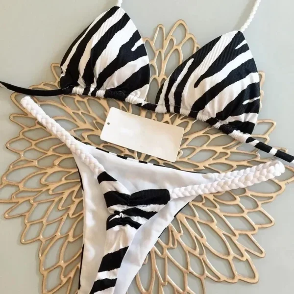 New Bikini Women Swimsuit Beach Vacation Swimwear Leopard Printed  Bikini Set Beachwear Swimsuit Thong Bathing Suit Biquinis - Image 6
