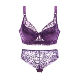 Sexy Bras Set Lace Panty Thin Brief Plus Size Women's Bralette Set Push Up Brassiere Girl Top BH Lingerie Intimates BCD 42 44 46