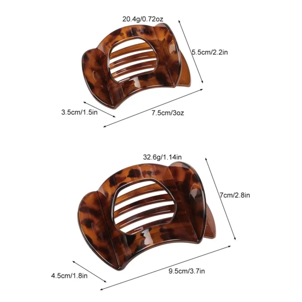 New Large Small Sizes PC Hair Clips for Women Non-slip Hair Accessories Vintage Arc Shaped Duck Claw Hairpins Girl Barrettes - Image 5