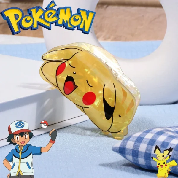 1pc/6pcs pocket monsters Pokemon Pikachu Lightning Element Cute Hair Clip Hair Claw Suitable For Thick Hair - Image 4