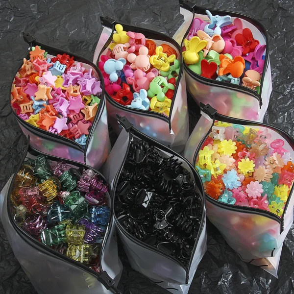 30Pcs/Bag 1.5cm Woman Mini Hair Claws Colorful Crab Hair Clips for Girls Baby Sweet Hairpins Hair Accessories Barrettes Gift - Image 2