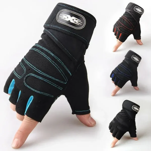 Gym Gloves for Women Men Fitness Weight Lifting Wristband Gloves Body Building Training Sports Exercise Cycling Glove Shockproof - Image 2