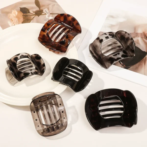 New Large Small Sizes PC Hair Clips for Women Non-slip Hair Accessories Vintage Arc Shaped Duck Claw Hairpins Girl Barrettes - Image 2