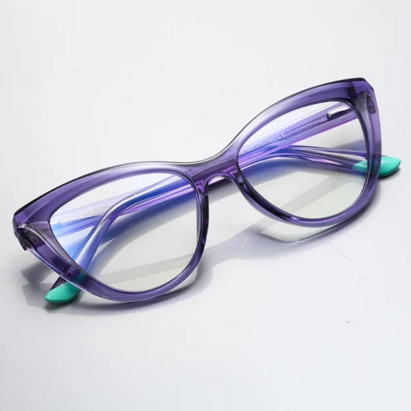 CLLOIO Stylish Cat-eye Frame Women Computer Anti Blue Light Reading Glasses Customizable Prescription Myopia Hyperopia Glasses - Image 5
