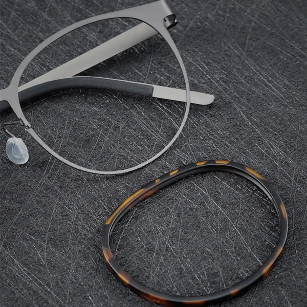 Denmark Luxury Brand Pure Titanium Eyewear Screwless Design Men Glasses Frame Mirror Ring Separation Blue Light Eyeglasses - Image 3