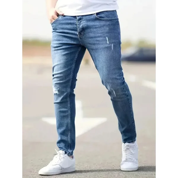 Men's Jeans Casual Spring and Autumn Skinny Pencil Pants Cheap and Good Quality American Style Stretch Big Size Trousers for men - Image 4
